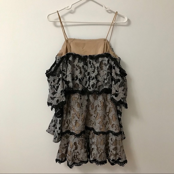 LA MAISON TALULAH LACE OFF THE SHOULDER MINI DRESS - Picture 6 of 11